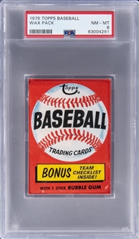 1974 Topps Baseball Sealed Pack - PSA NM-MT 8